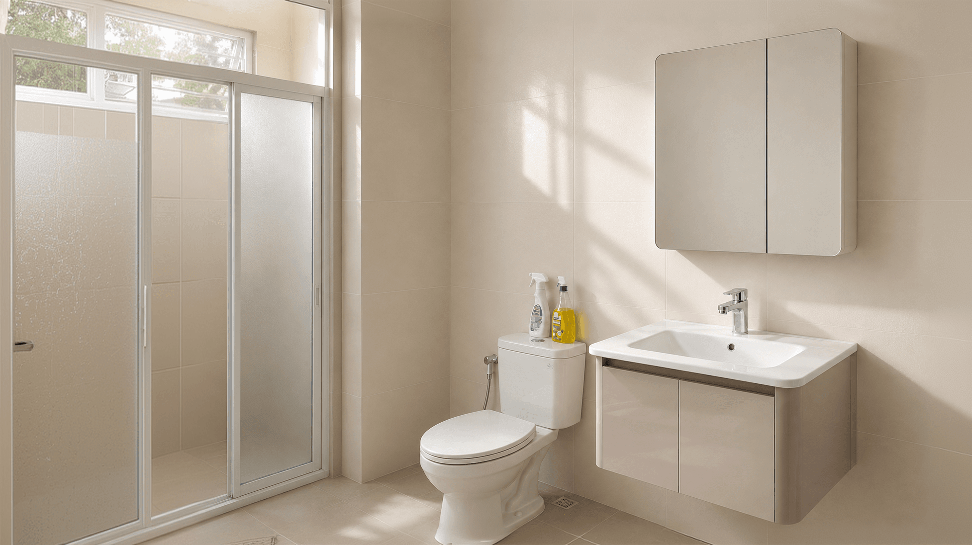 Vanity Y-32 installed in a modern bathroom