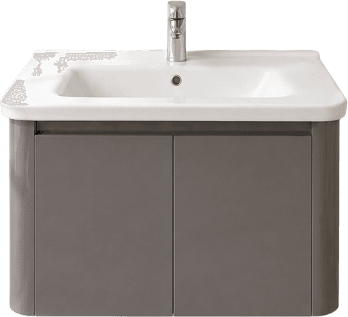 Vanity Y-32 basin and cabinet in gun metal