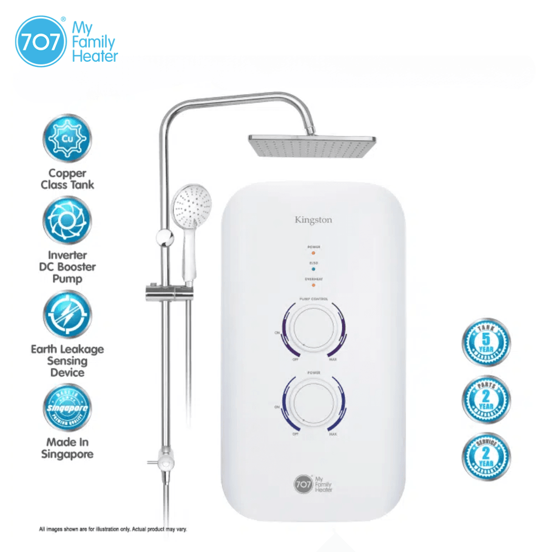 707 Kingston Instant Water Heater with Rain Shower