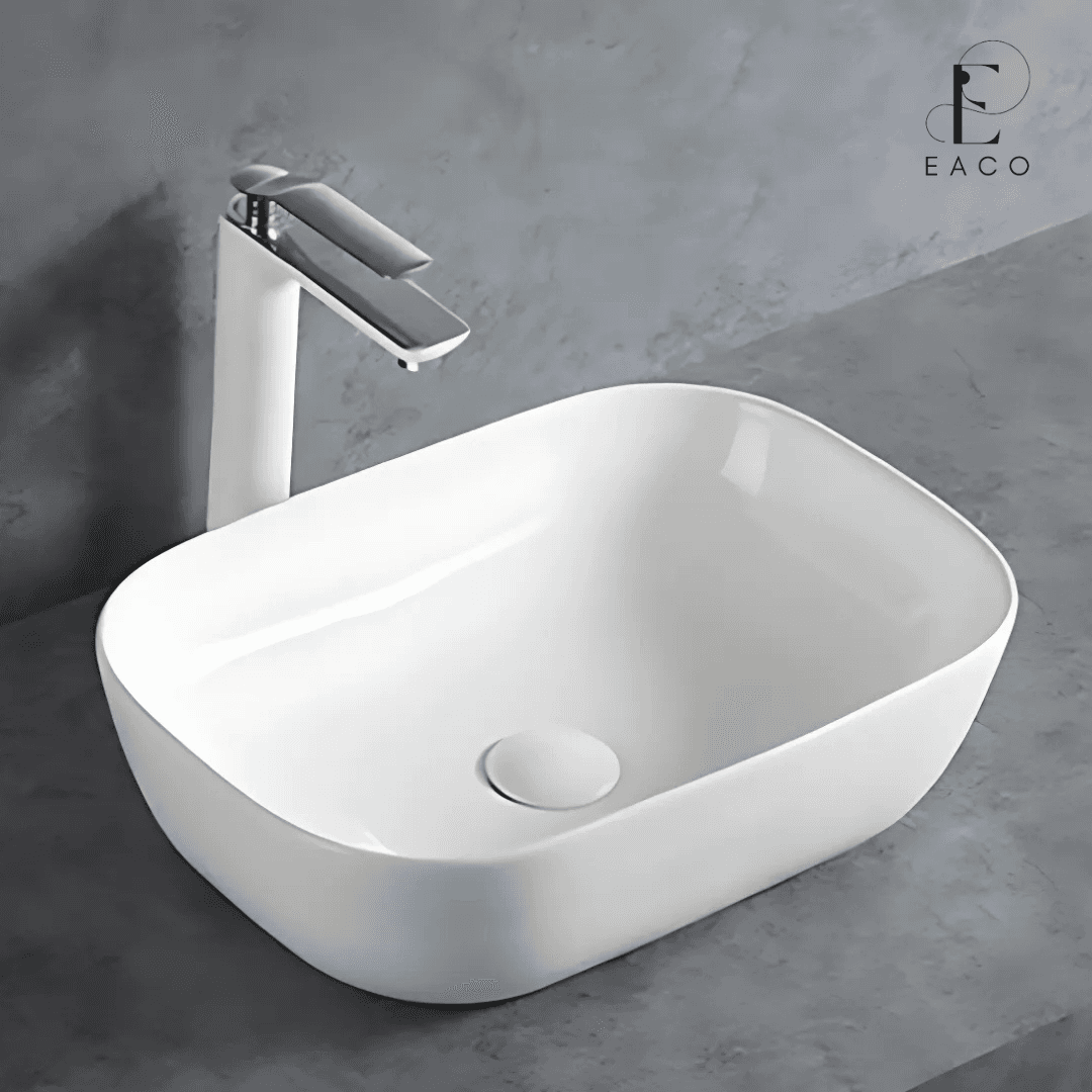 EACO Top Mount Ceramic Wash Basin